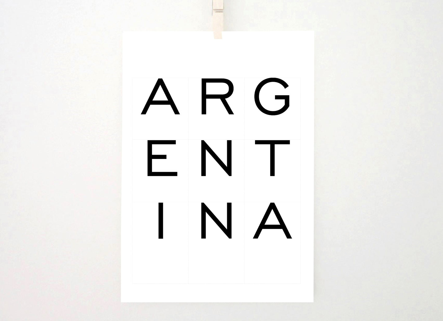 Argentina Printable, Argentina Art Print, Travel Poster Inactive