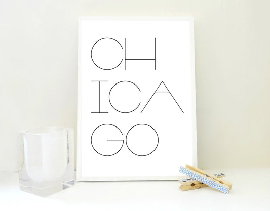 Chicago Printable Print, Chicago Print, Chicago Poster