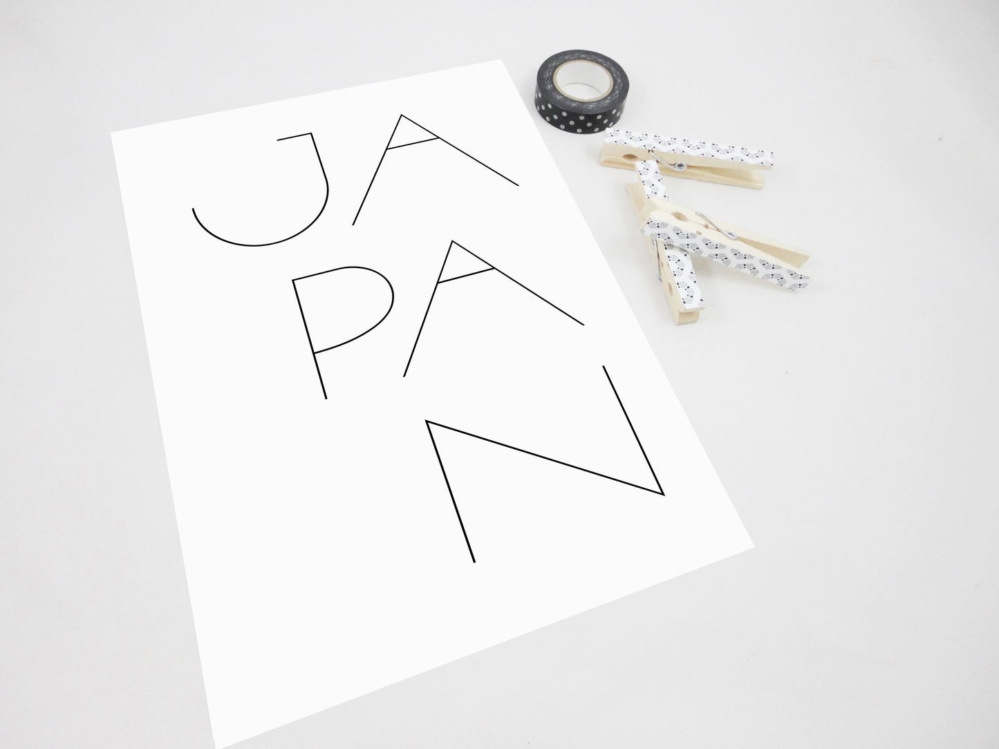 Japan Minimal Print, Japan Printable Print