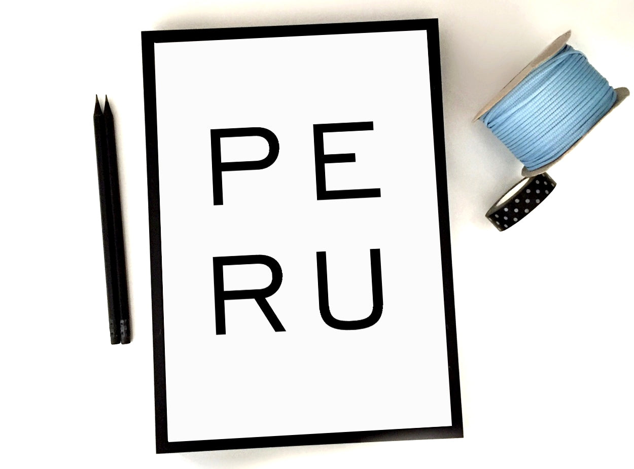Peru Printable, Peru Art Print, Peru Poster