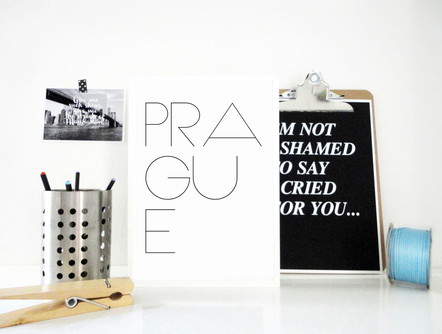 Prague Printable Print, Prague Travel Print, Typography Poster