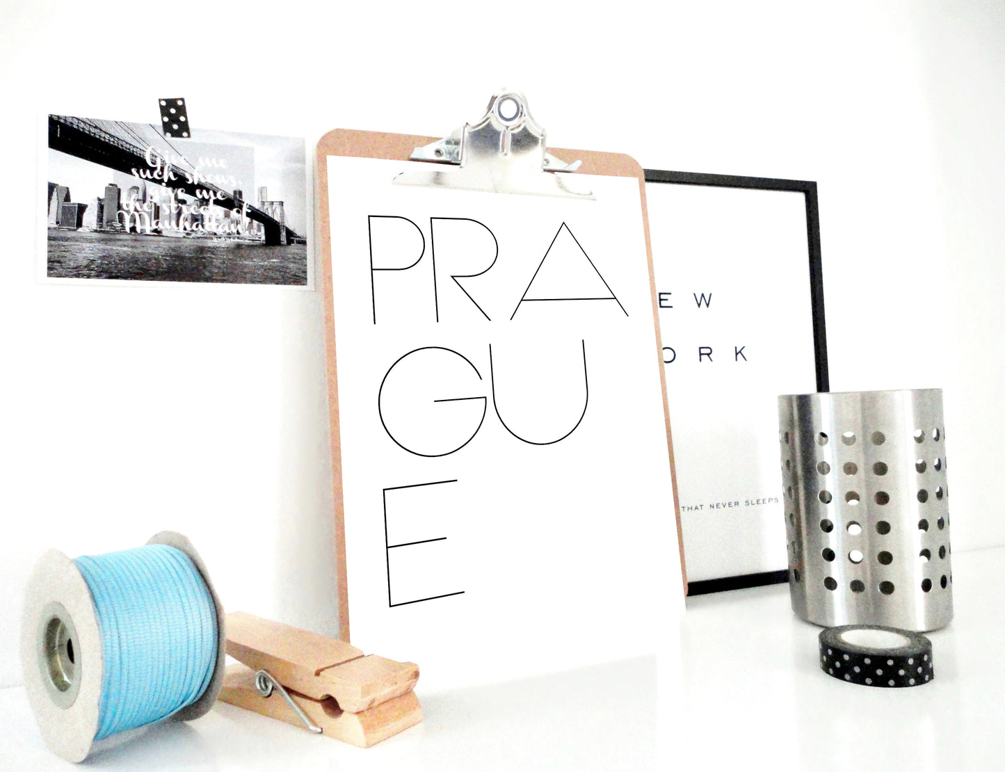 Prague Printable Print, Prague Travel Print, Typography Poster