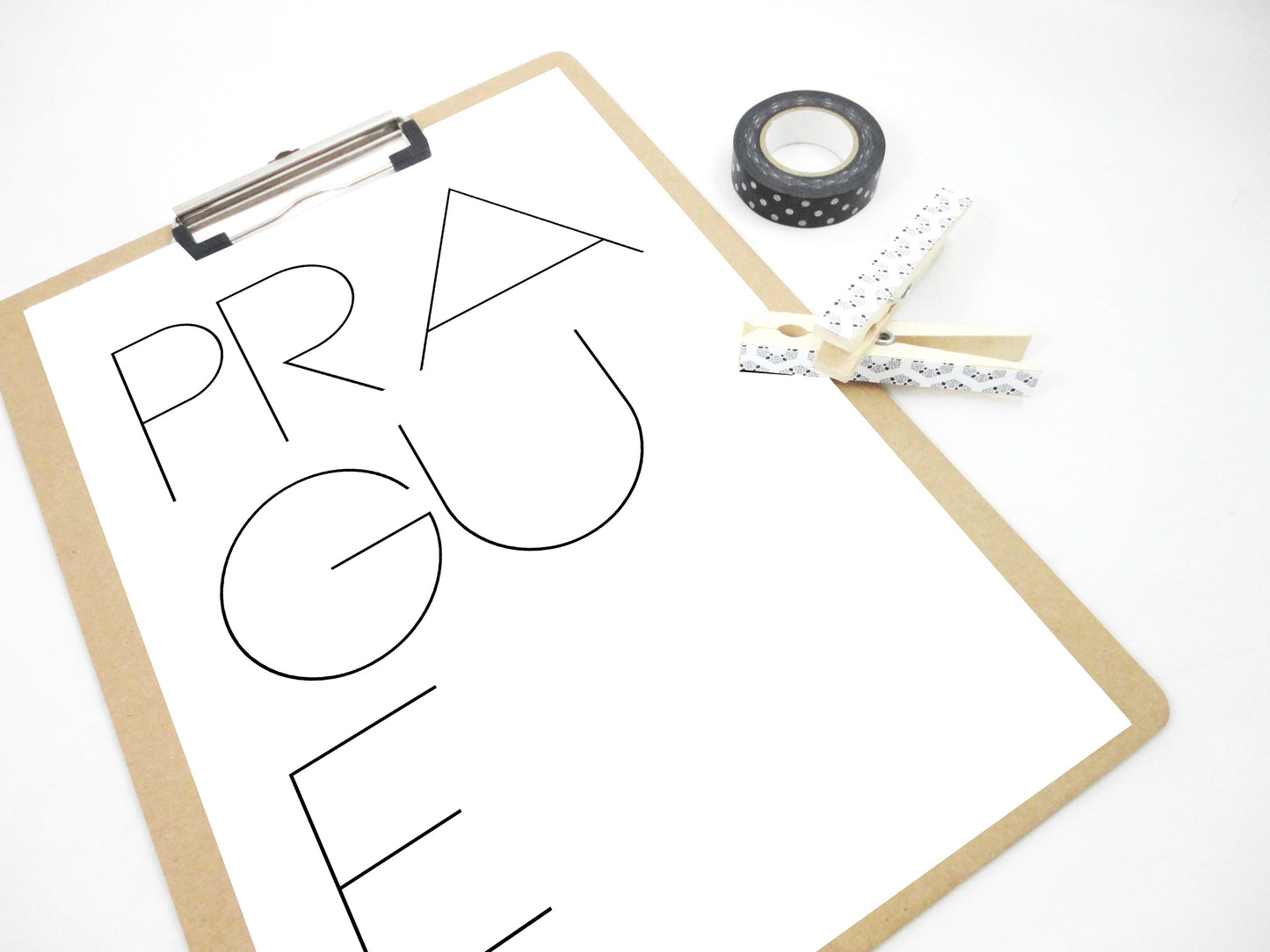 Prague Printable Print, Prague Travel Print, Typography Poster