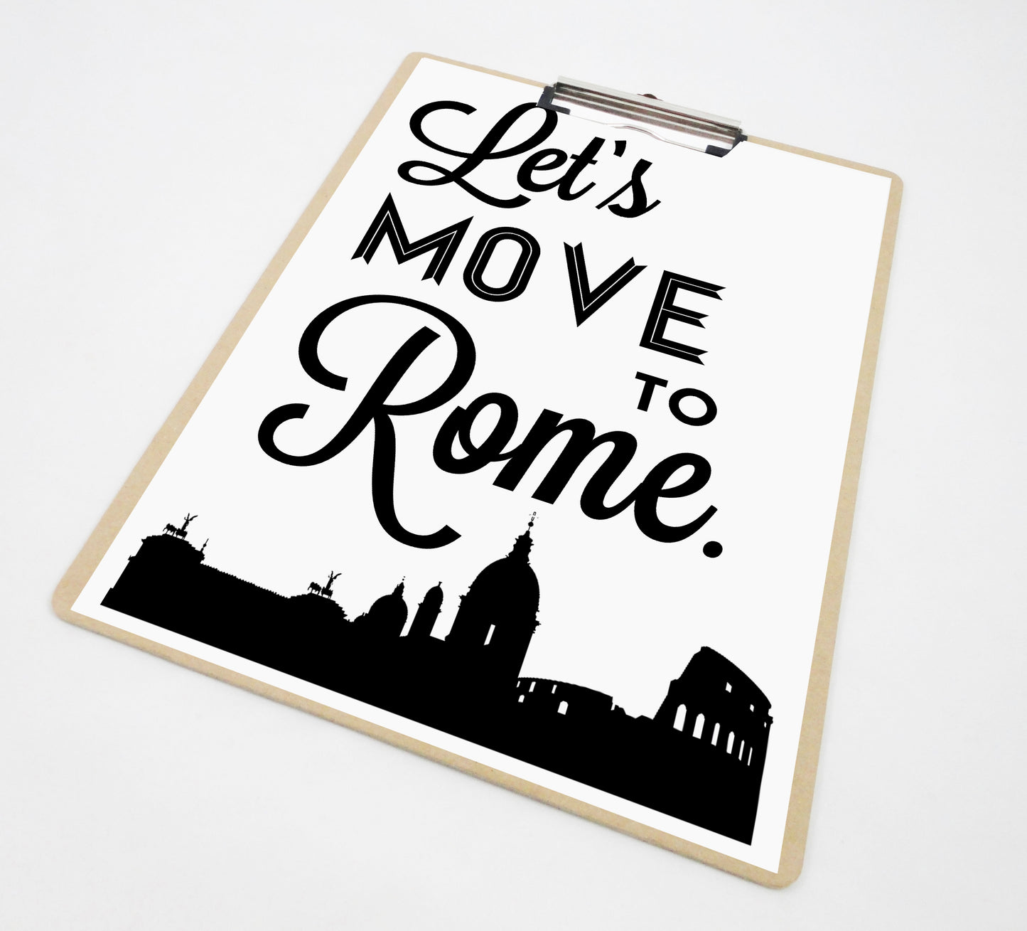 Let's Move to Rome Print, Rome Poster, Italy Print, Travel Poster