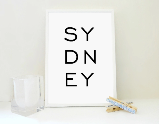 Sydney Printable, Sydney Print, Australia Art Print