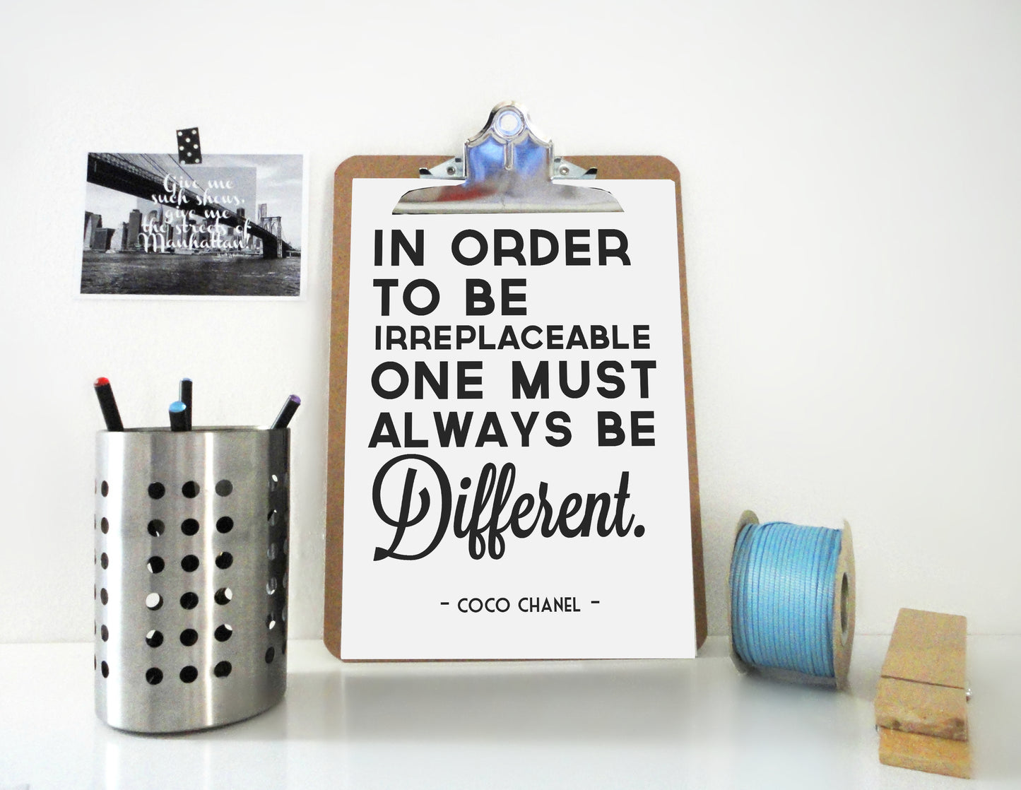 Chanel Quote Print, Be Different, Coco Chanel Quote Poster