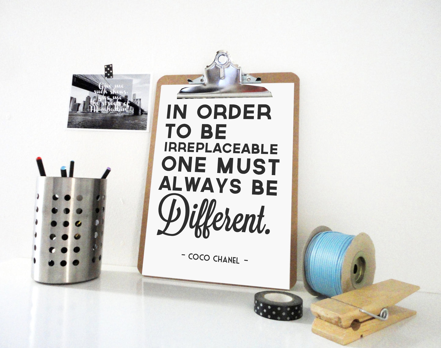 Chanel Quote Print, Be Different, Coco Chanel Quote Poster