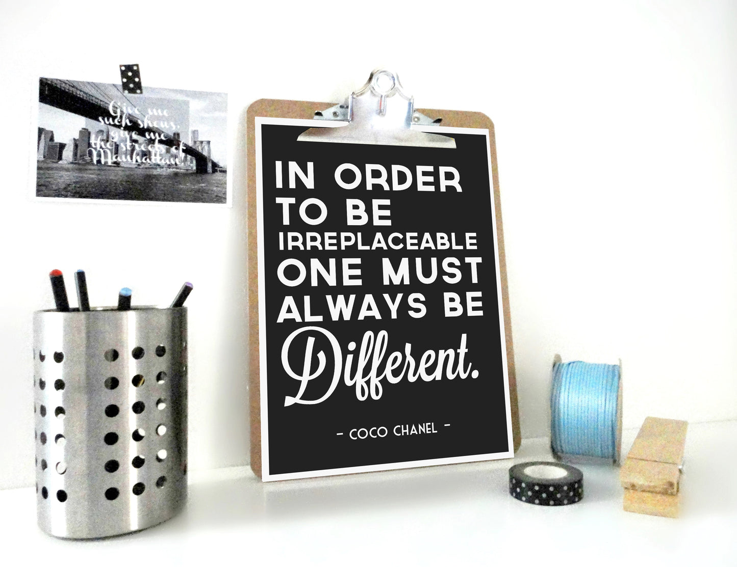 Chanel Quote Print, Be Different, Coco Chanel Quote Poster