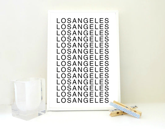 LA Printable Print, Los Angeles Printable Poster