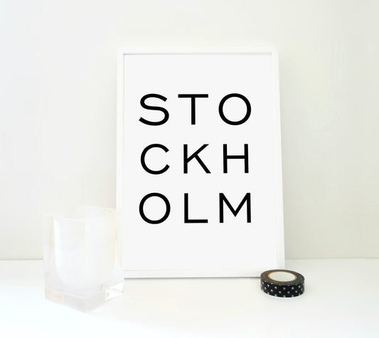 Stockholm Bold Printable, Stockholm Print, Scandinavian Poster