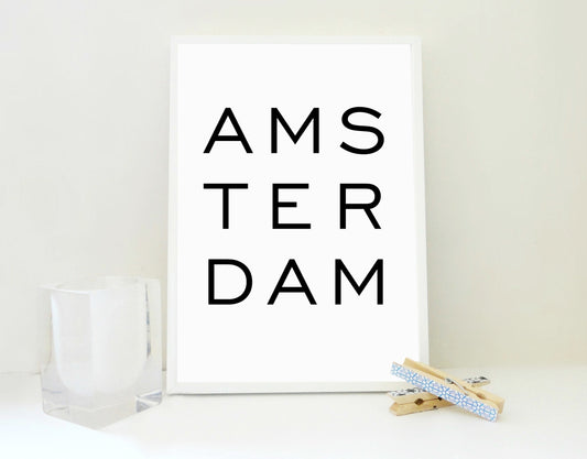 Amsterdam Printable, Amsterdam Print, Netherlands Print