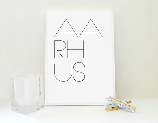 Aarhus Printable Print, Denmark Print, Aarhus Wall Art