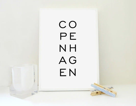Copenhagen Printable, Copenhagen Print, Scandinavian Poster