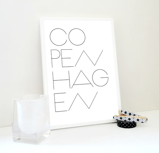 Copenhagen Printable Print, Copenhagen Art Print