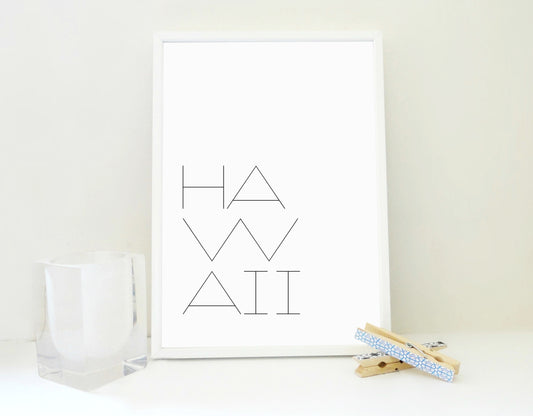 Hawaii Printable Print, Hawaii Poster, Hawaii Wall Art