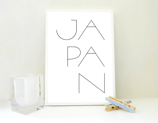 Japan Minimal Print, Japan Printable Print