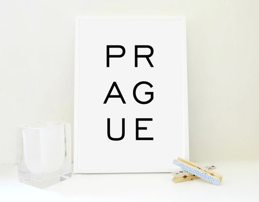 Prague Bold Printable, Prague Print, Travel Print