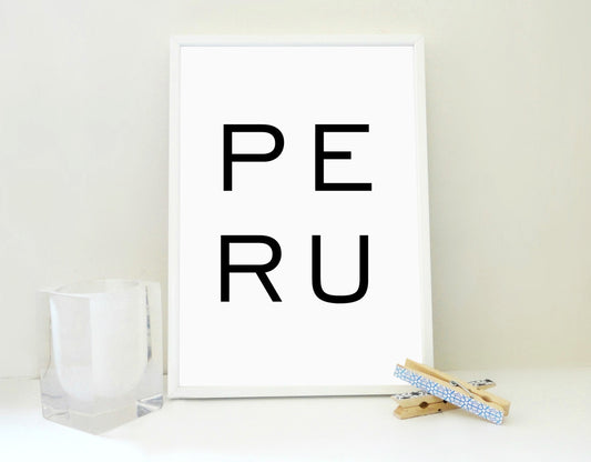 Peru Printable, Peru Art Print, Peru Poster