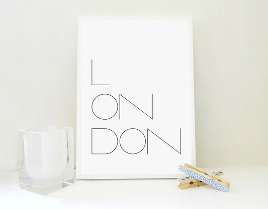 London Minimal Printable, London Print, London Printable