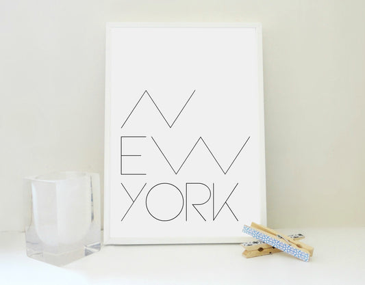 New York Printable Minimal, New York Poster
