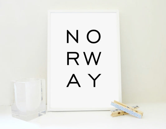 Norway Printable Print, Norway Poster, Norway Art Print
