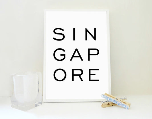 Singapore Printable, Singapore Print, Travel Art Print