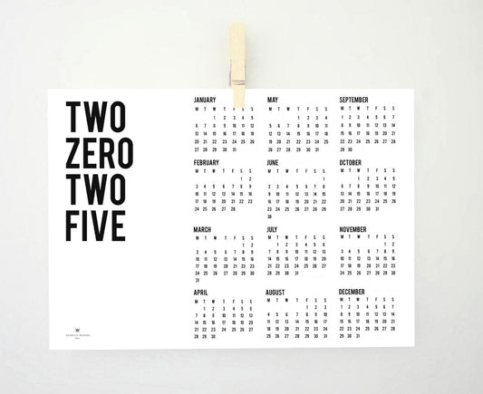 two zero two five yearly calendar